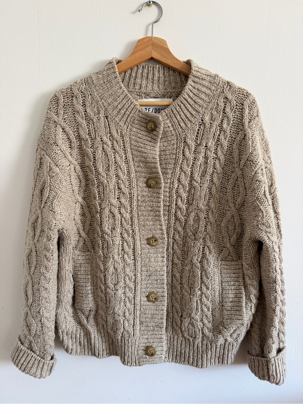 Re/Done 80s Crewneck Cardigan